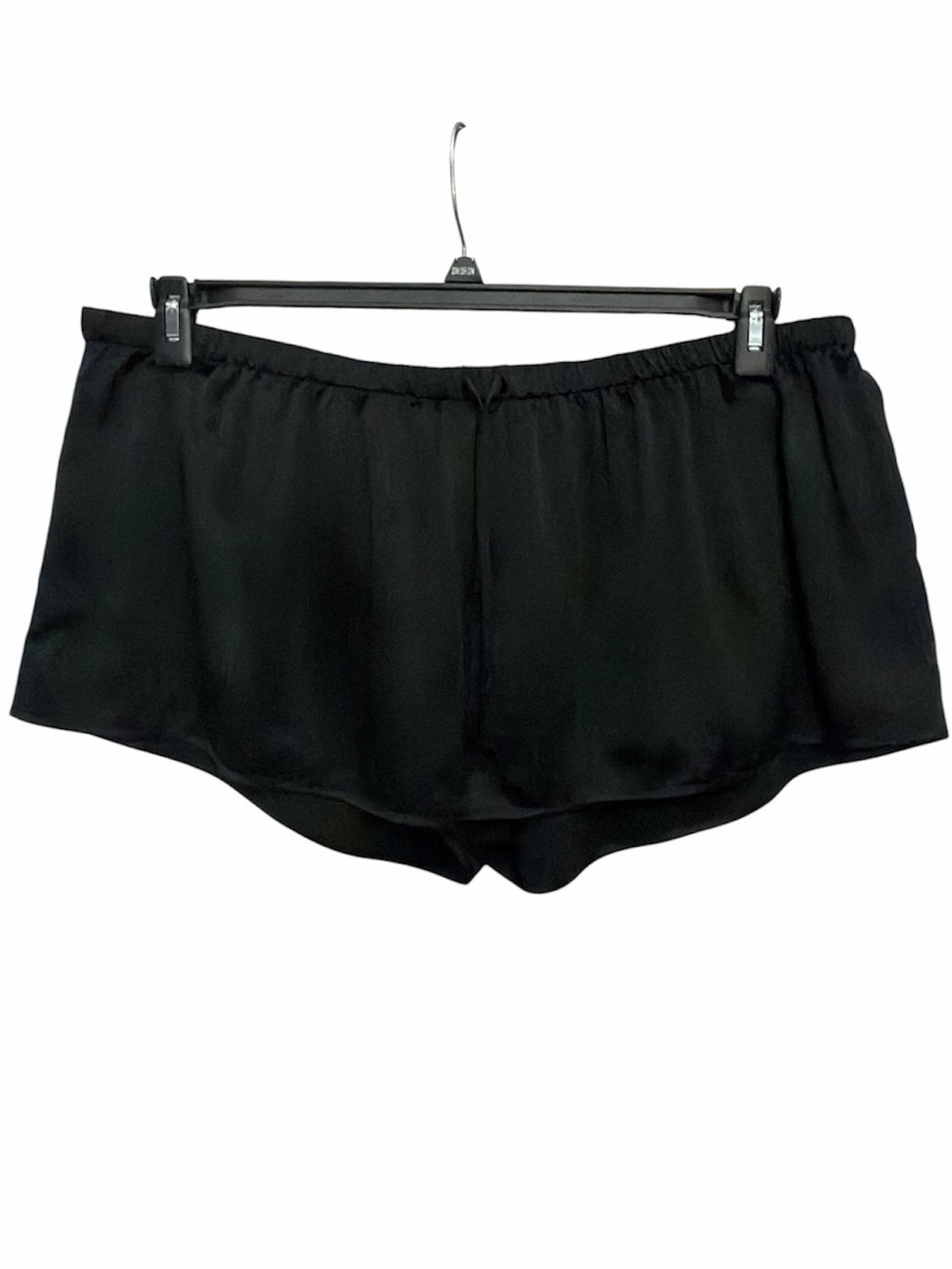 Lilysilk Mulberry Silk Drawstring Waist Sleep Short Size 2X Black Satin Washable